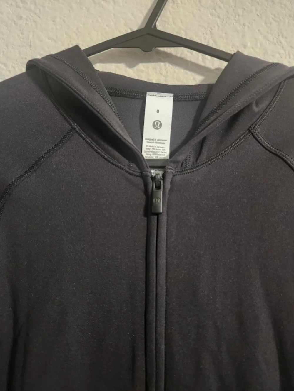 Lululemon NWT Women’s Wunder Train Full-Zip Jacket Black size 8